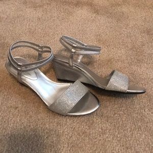 Silver dress shoes